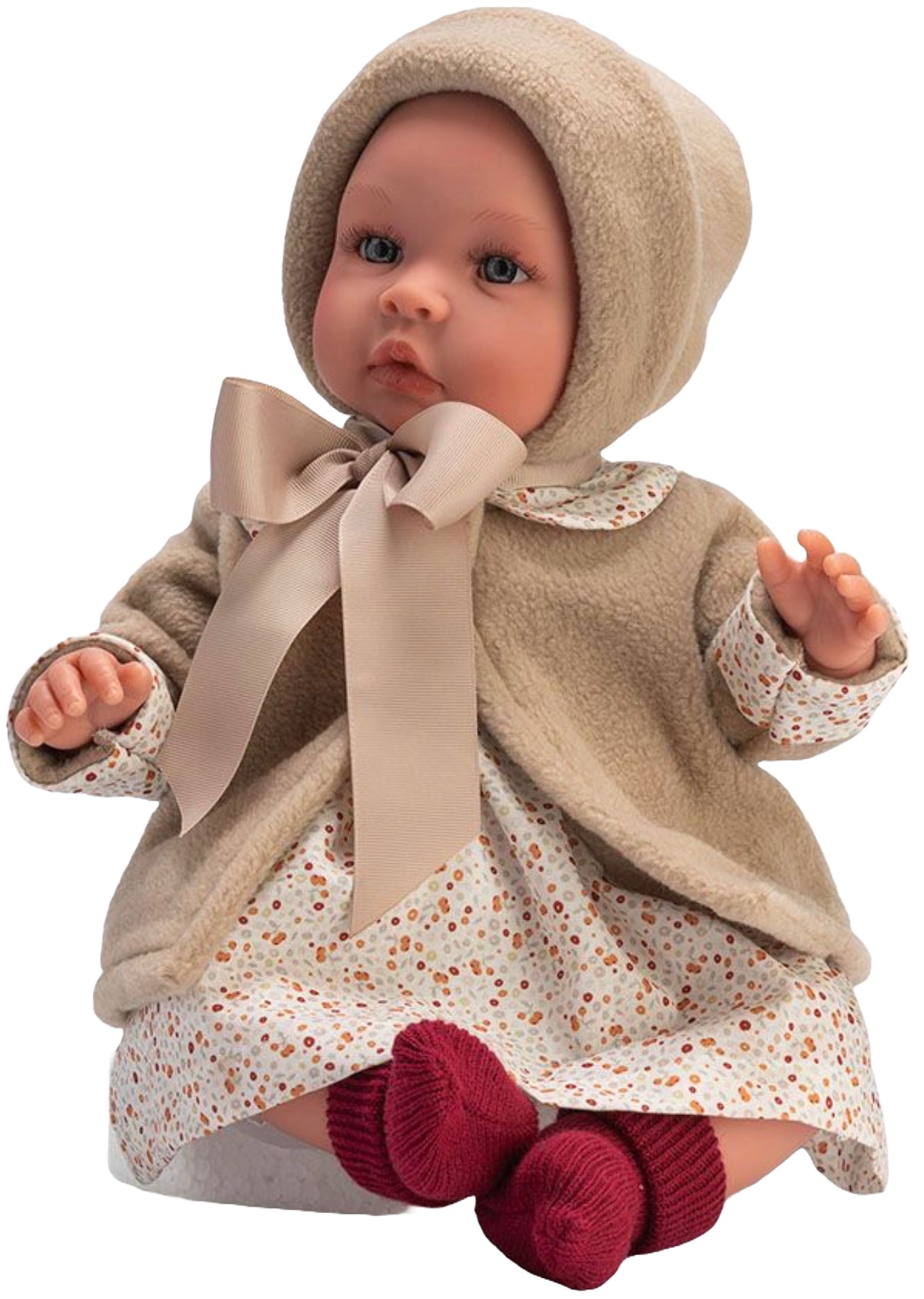 Păpuşă Asi Dolls - Leia, cu palton bej, 46 cm
