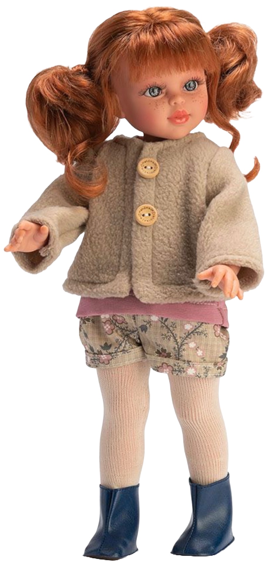 Păpuşă  Asi Dolls - Sabrina, într-o haină de lână și cizme, 40 cm