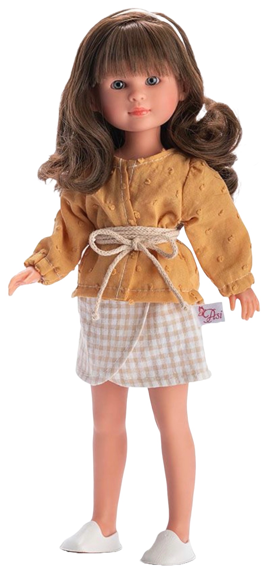Păpuşă  Asi Dolls - Celia, cu o bluză galbenă, 30 cm