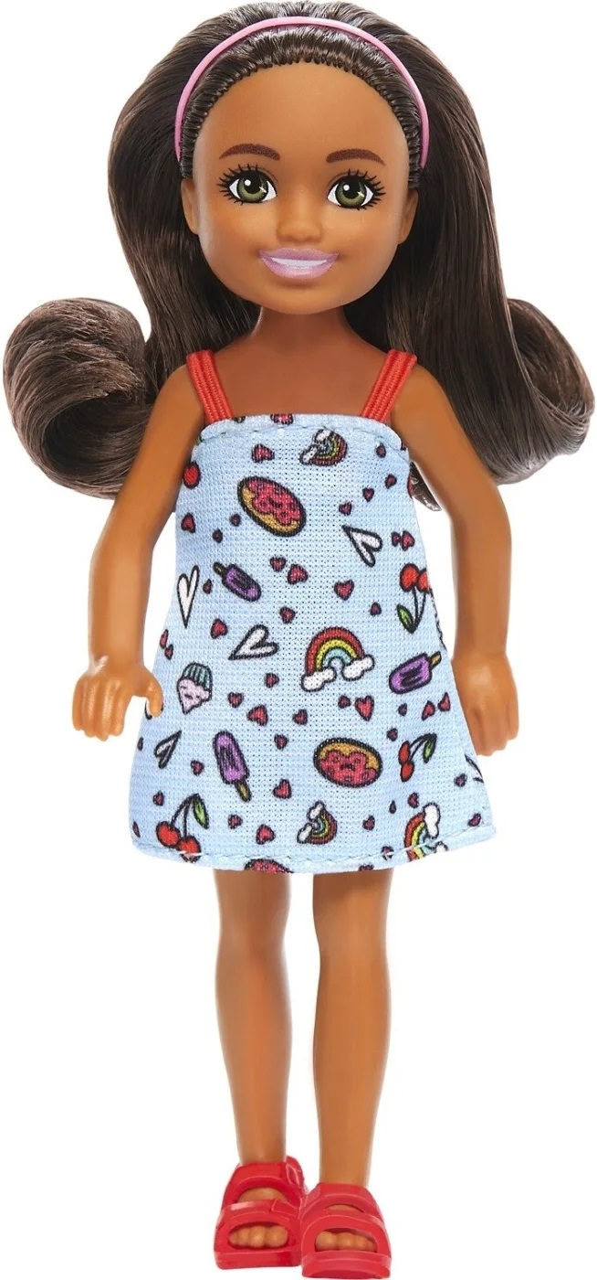 Păpuşă Barbie Chelsea - Cu o rochie albastră și sandale roșii