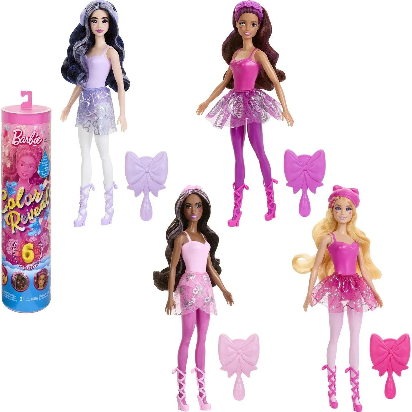 Păpușă Barbie Color Reveal - Balerină, sortiment