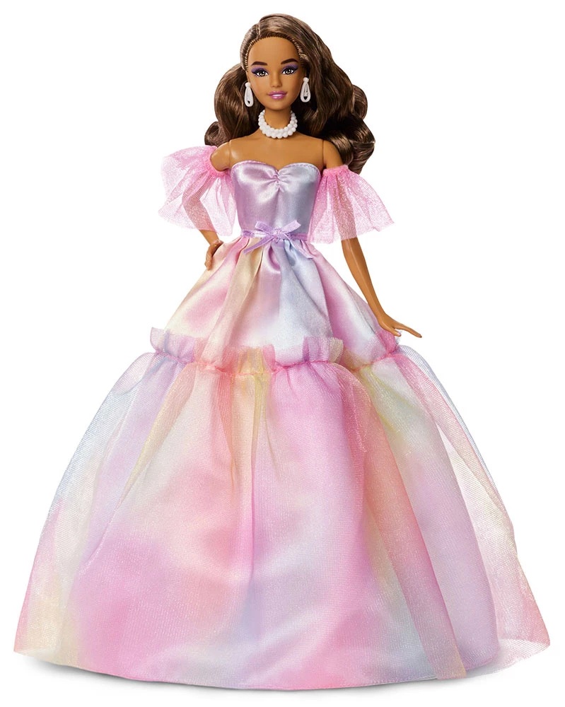 Păpuşă Barbie Signature - Birthday Wishes, păr șaten, de colecție, 33 cm