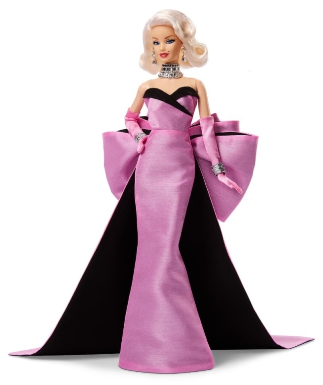 Barbie Signature Păpușă - Marilyn Monroe, cu rochie roz cu fundă la spate