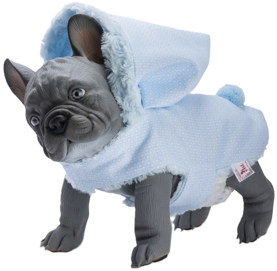 Păpuşă câine Asi Dolls -Nono, Bulldog Francez, cu blană albastră, 32 cm