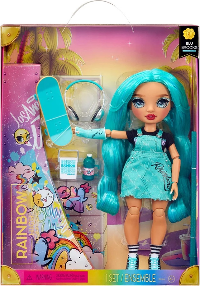 Păpuşă MGA Entertainment Rainbow High - New Friends, Blu Brooks