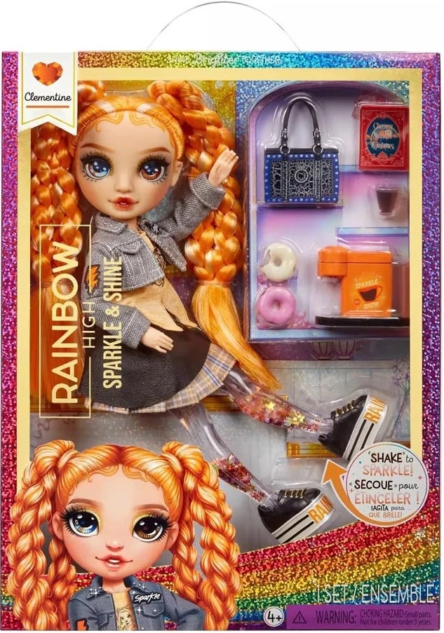 Păpușă MGA Entertainment Rainbow High Sparkle & Shine - Clementine, cu  accesorii, 28 cm