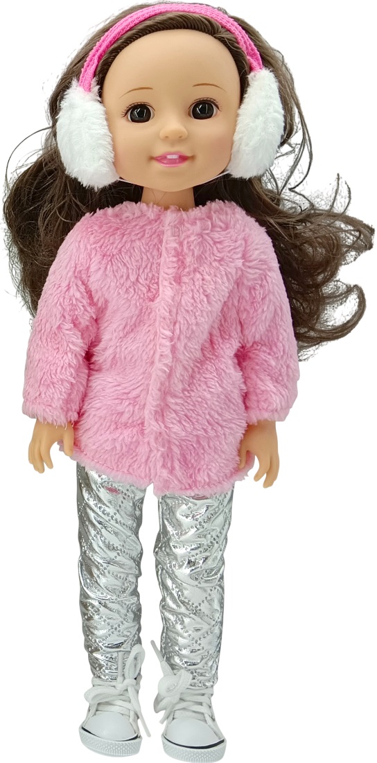 Păpuşă Moni Toys - Fairy Doll, în haine de iarnă, 38 cm