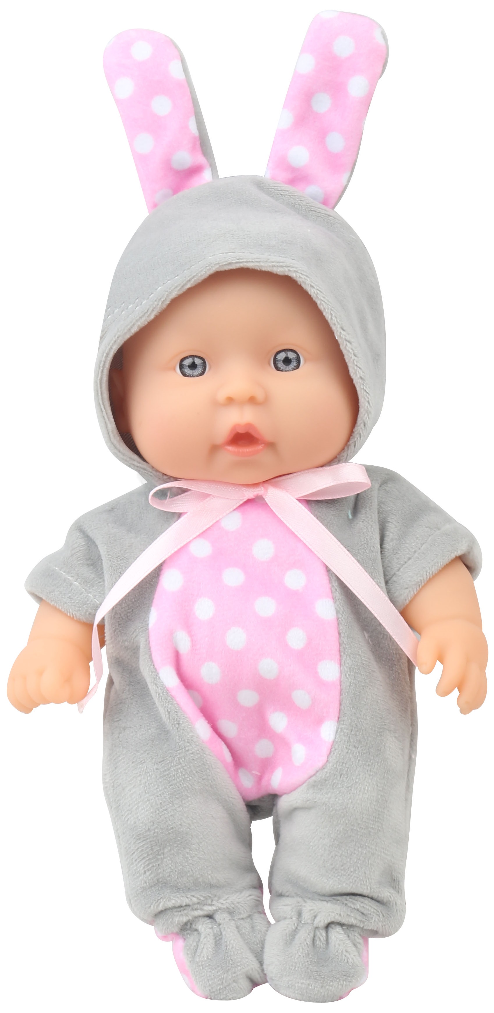 Papușă Moni Toys - Într-un costum gri de iepuraș, 20 cm