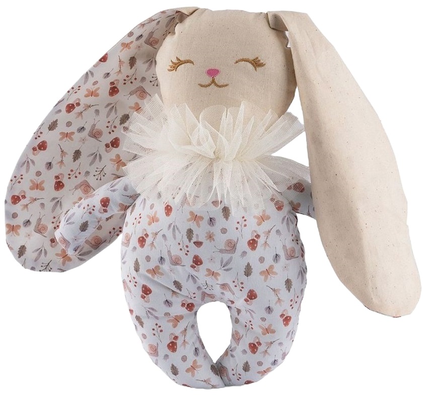 Păpușă textilă Asi Dolls - Micul iepuraș Olivia, în costumaș de primăvară, 34 cm