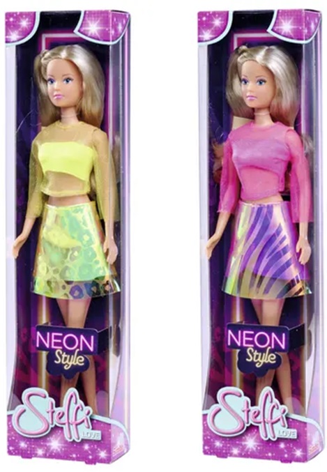 Păpuşă Simba Toys Steffi Love - Cu rochie neon, sortiment