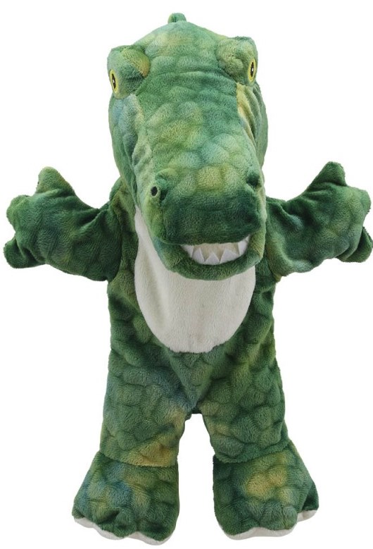Păpușă pentru teatru de păpuși The Puppet Company - Crocodil, Seria Eco