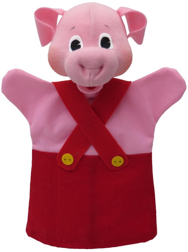 Papusa pentru teatru Moravska ustredna Brno - Purcel, 26 cm, в roşu