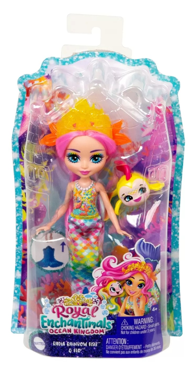 Păpușă cu un animal Enchantimals - Radia Rainbow Fish &amp; Flo