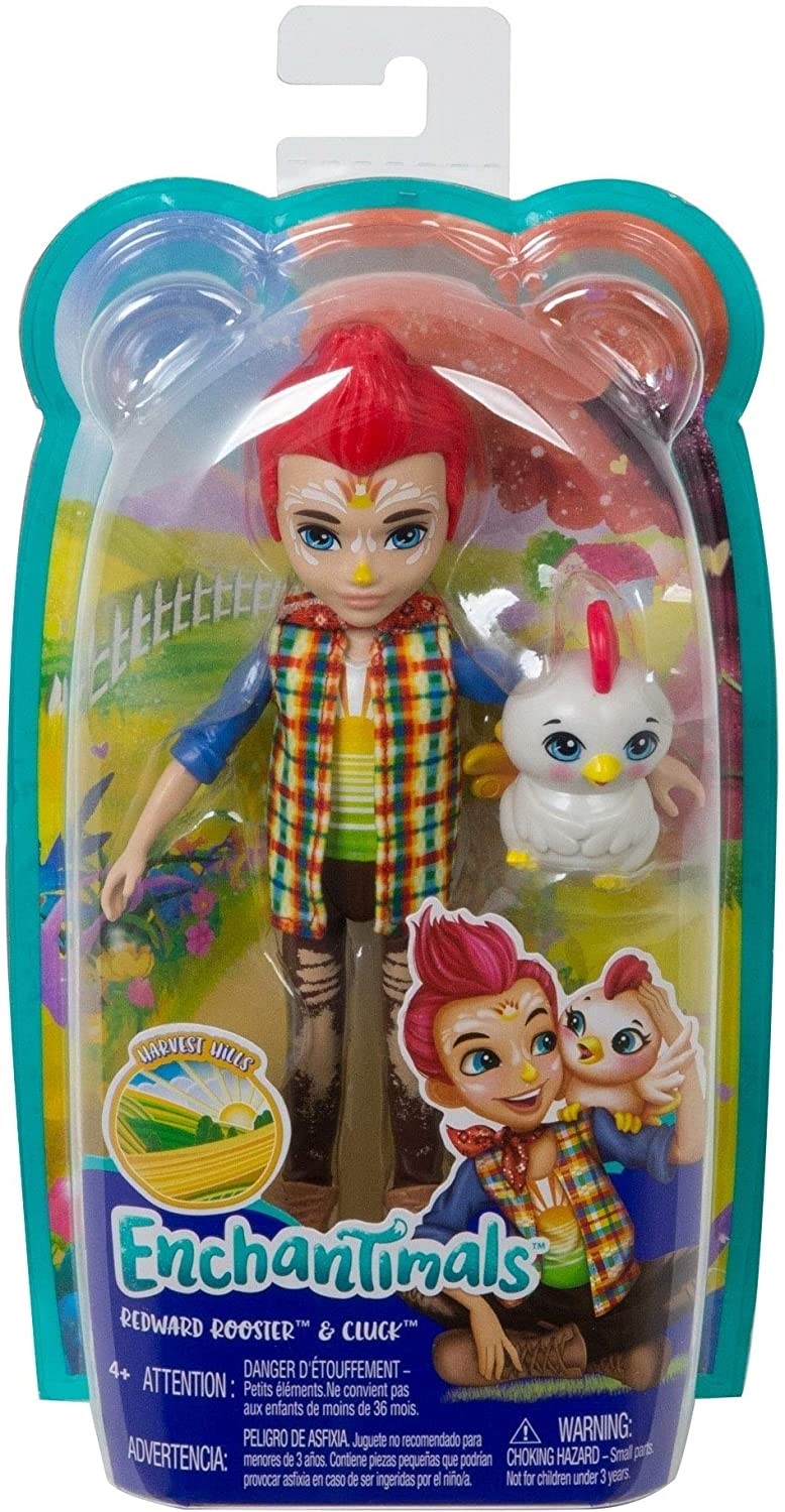 Păpușă cu un animal Enchantimals - Redward Rooster & Cluck