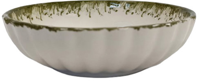 Bol de desert  Morello - Lemons, 13.5 cm, Margine verde