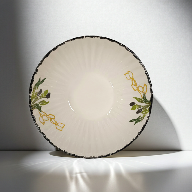 Bol pentru salată Morello - Olive, ceramic, 23 cm