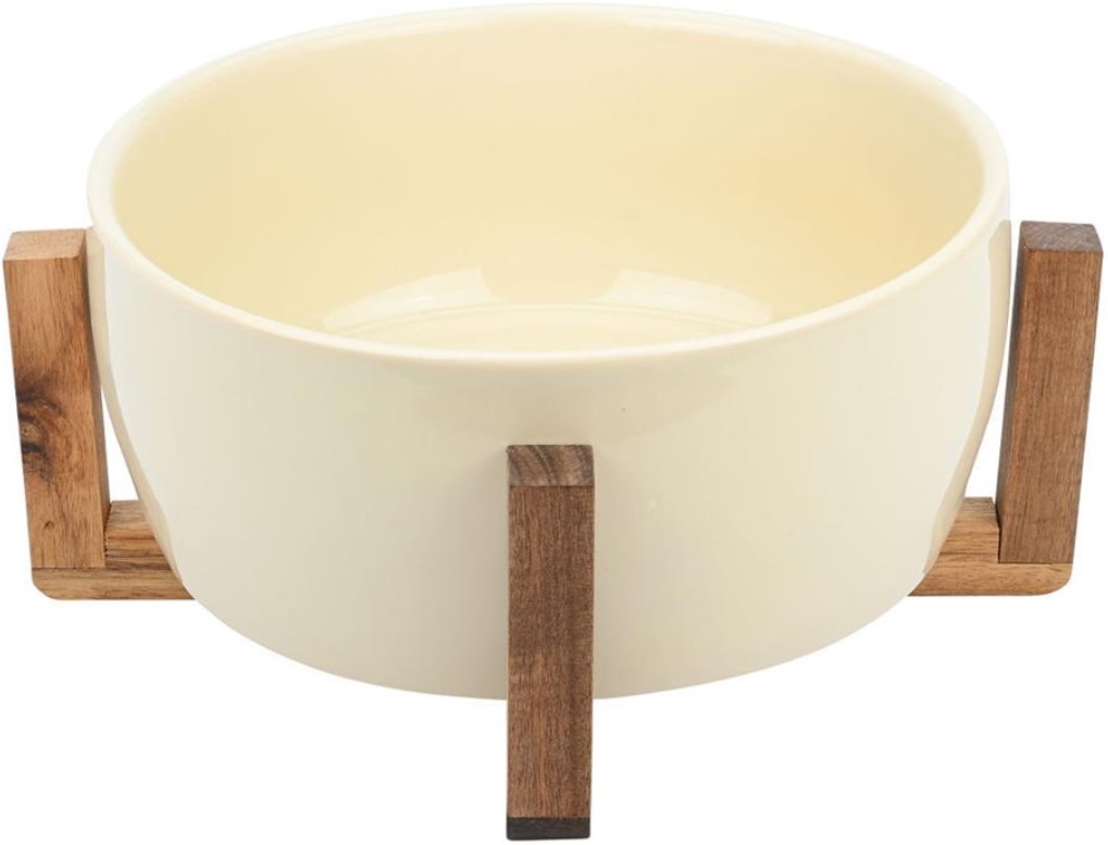 Bol pentru salată cu bază Estia – Allure, 28 cm, fildeș