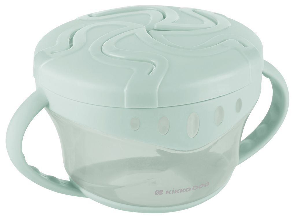 Bol pentru gustare KikkaBoo -  Snack me up, 300 ml, verde