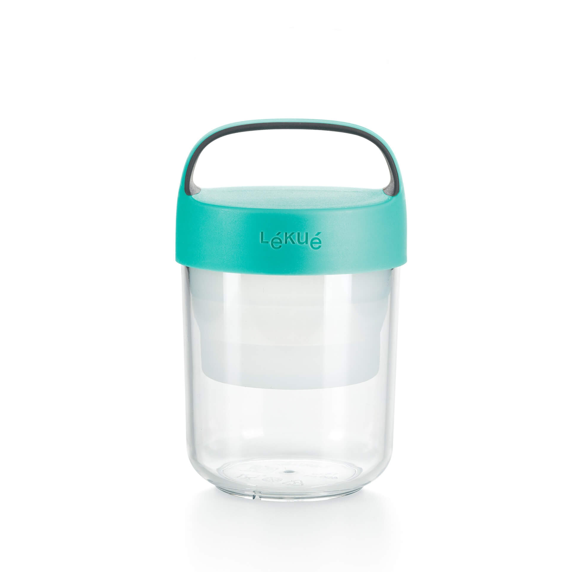 Bol de mâncare Lekue – On The Go, 400 ml, turcoaz