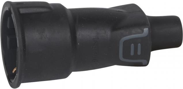 Kuplung Legrand - 50343, 2Р+Т, 16A, ІР 44, 250 V, negru