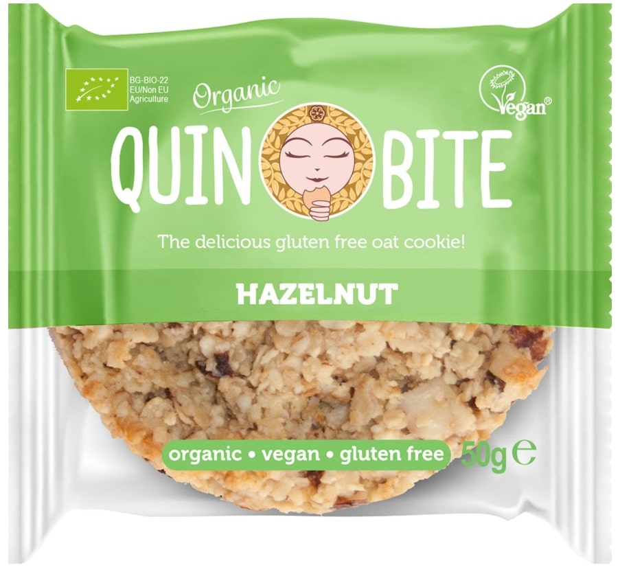 Fursec cu alune, fără gluten, 50 g, Quin Bite