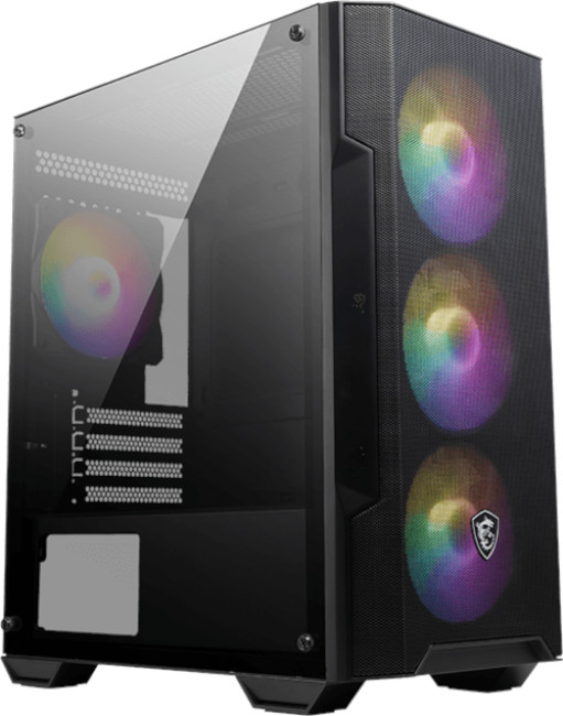 Cutie MSI - MAG FORGE M100A, micro tower, negru/transparent