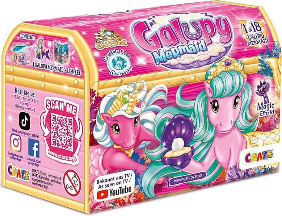 Cutie cu figurină surpriză Craze Galupy - Mermaid, sortiment
