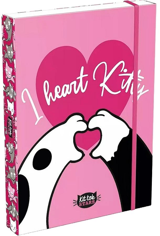 Cutie cu bandă elastică Lizzy Card KitTok Heart Kitty - A5