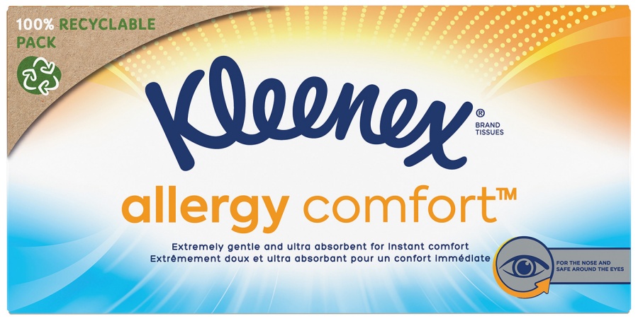 Servetele faciale uscate Allergy comfort, 56 bucati, KIeenex - imagine 2