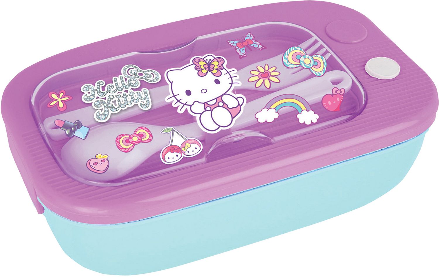 Cool Pack Hello Kitty - Pastel cutie pentru mâncare, violetă, cu tacâmuri