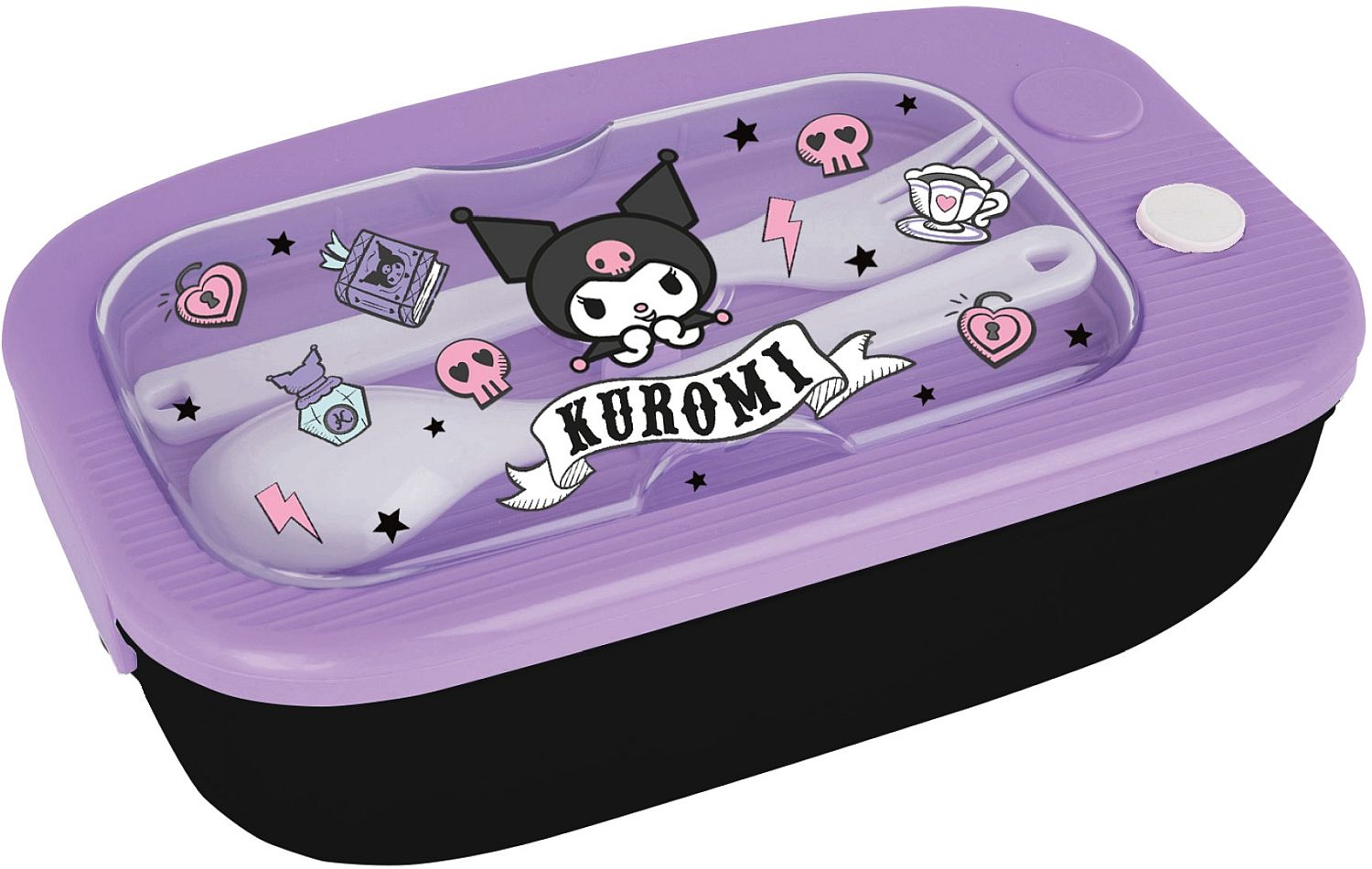 Cool Pack Kuromi - Sketch cutie pentru mâncare, cu tacâmuri