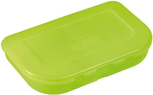 Cutie Plastic pentru Sandwich, 2 Compartimente, Verde - imagine 2