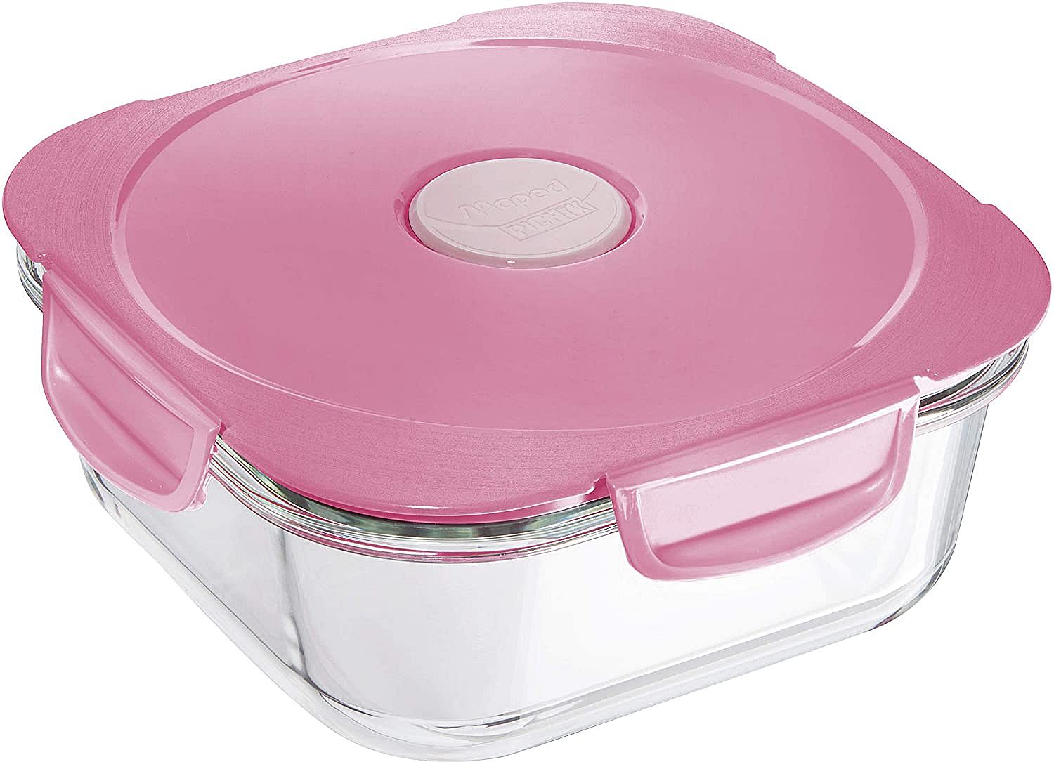 Cutie pentru mâncare Maped Concept - Roz, din sticlă, 1.2 l
