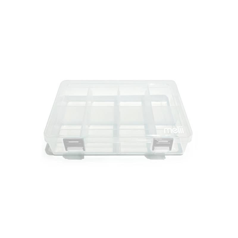 Cutie pentru mâncare Melii - Snackle Box, 8 compartimente, transparentă