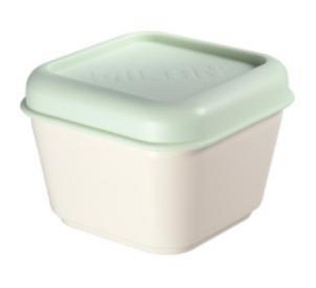 Cutie pentru mâncare Milan - 330 ml, cu capac verde
