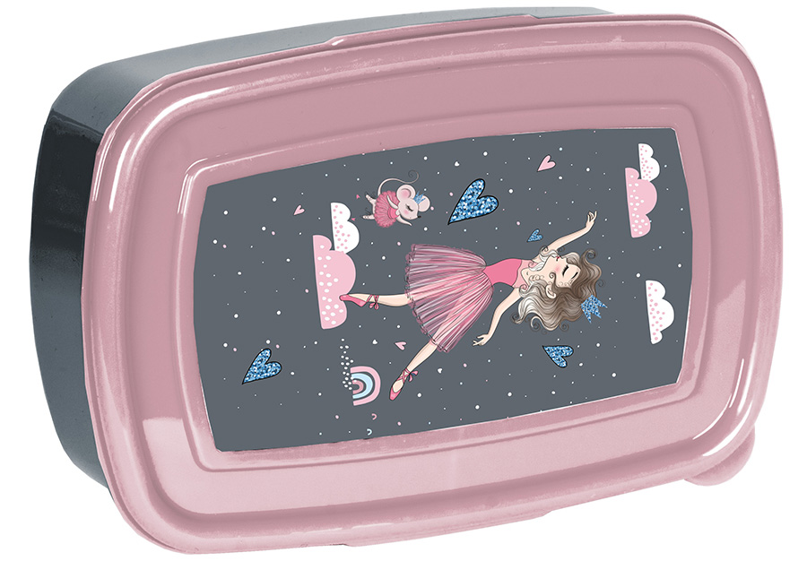 Cutie pentru mâncare Paso Ballerina - 750 ml, roz