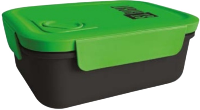 Cutie de mâncare St. Right - Negru și verde, 1200 ml