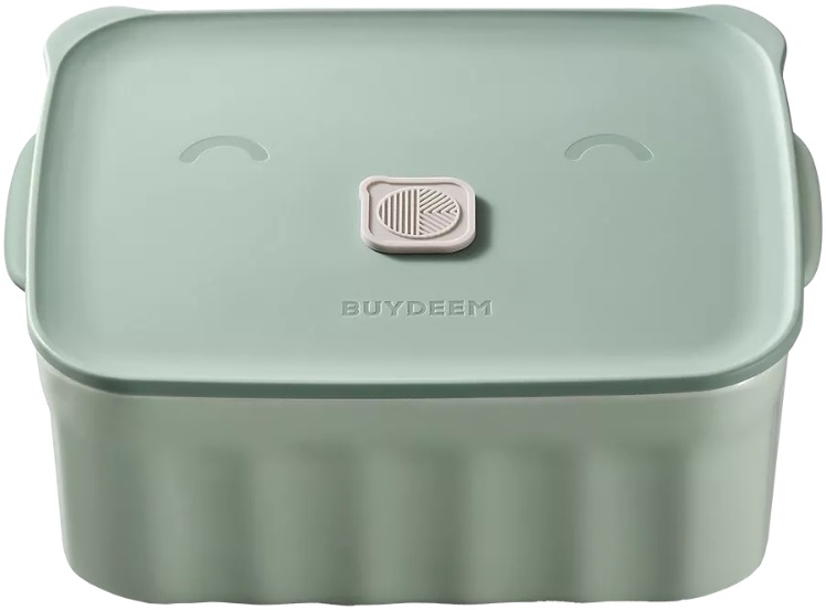 Cutie pentru prânz BUYDEEM - Bento CT1006, 20.5 x 10.5 x 17 cm, verde