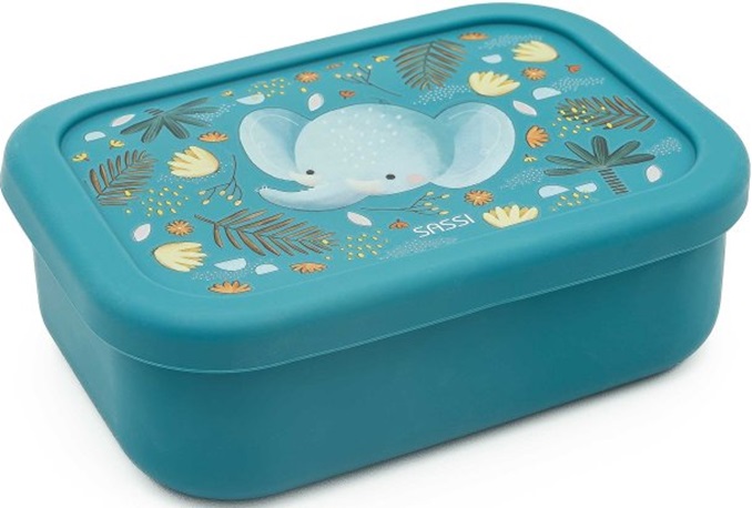Cutie din silicon pentru alimente  Sassi Chewy The Elephant - 700 ml