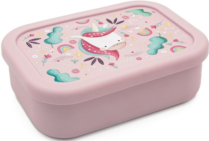 Cutie din silicon pentru alimente  Sassi Sparkly The Unicorn - 700 ml