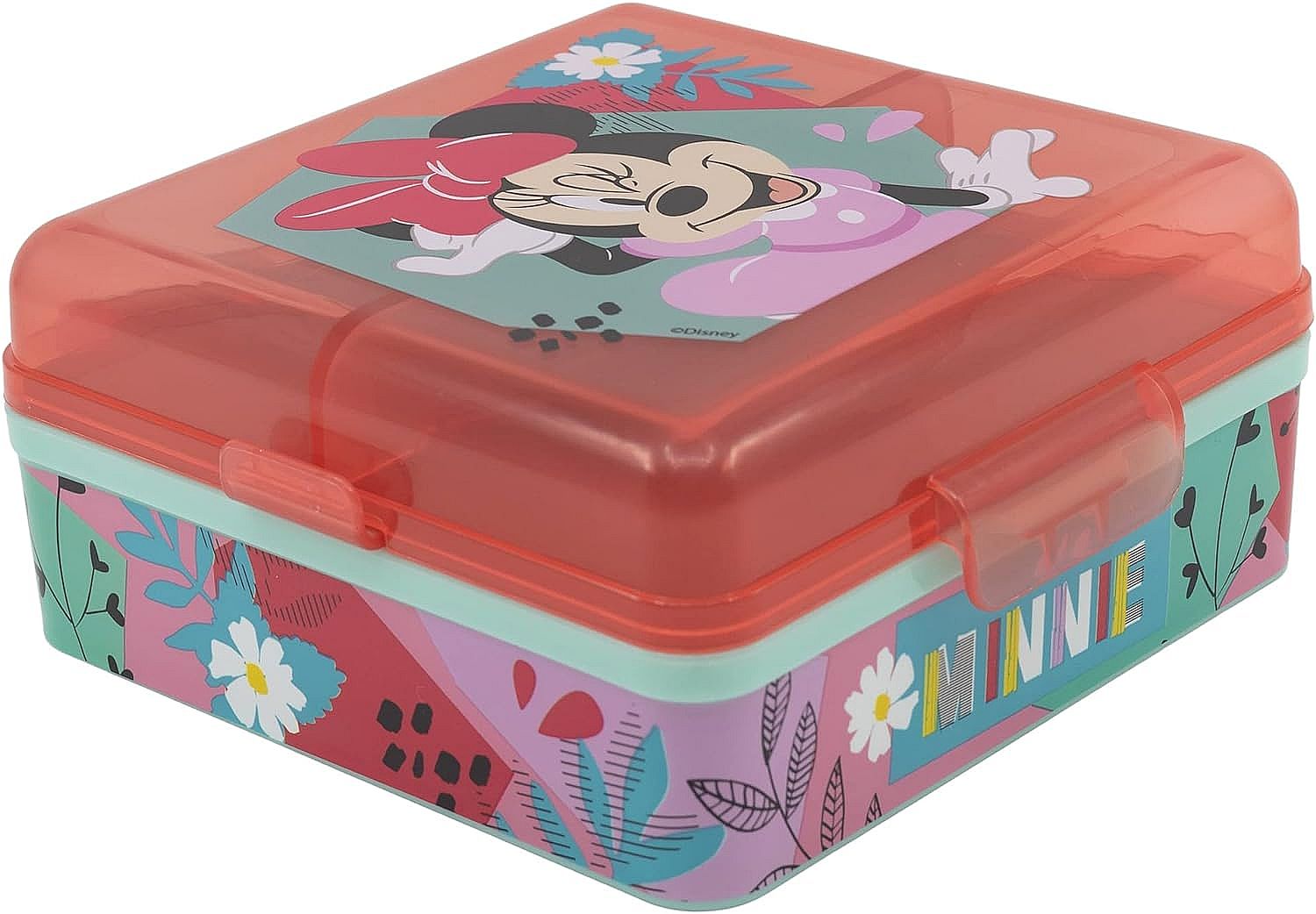 Cutie pătrată pentru mâncare Stor Minnie Mouse - Cu 3 compartimente