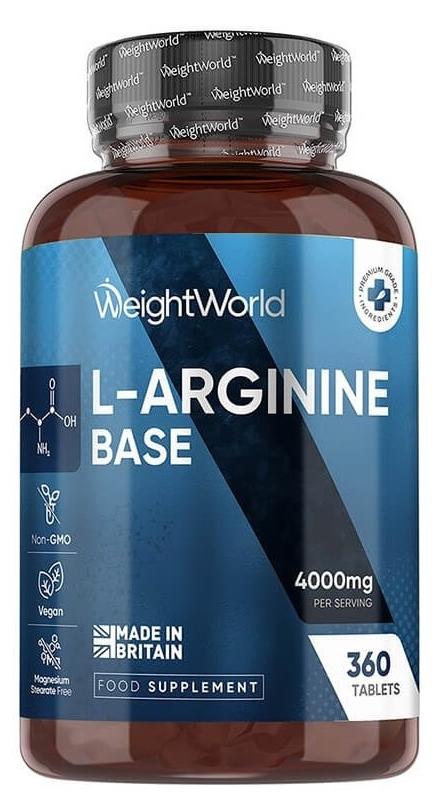 L-Arginine, 1000 mg, 360 tablete, Weight World
