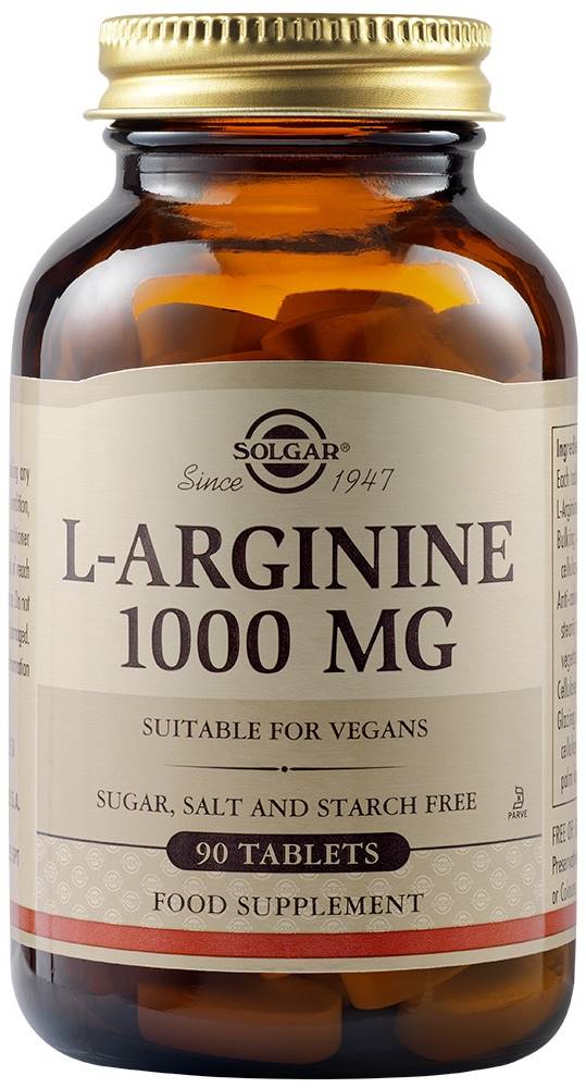 L-Arginine, 1000 mg, 90 tablete, Solgar