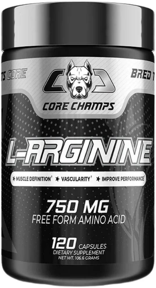 L-Arginine, 750 mg, 120 capsule, Core Champs by Kai Greene