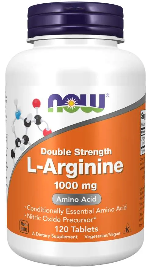 L-Arginina Forte, 1000 mg, 120 tablete, Now Foods - imagine 3