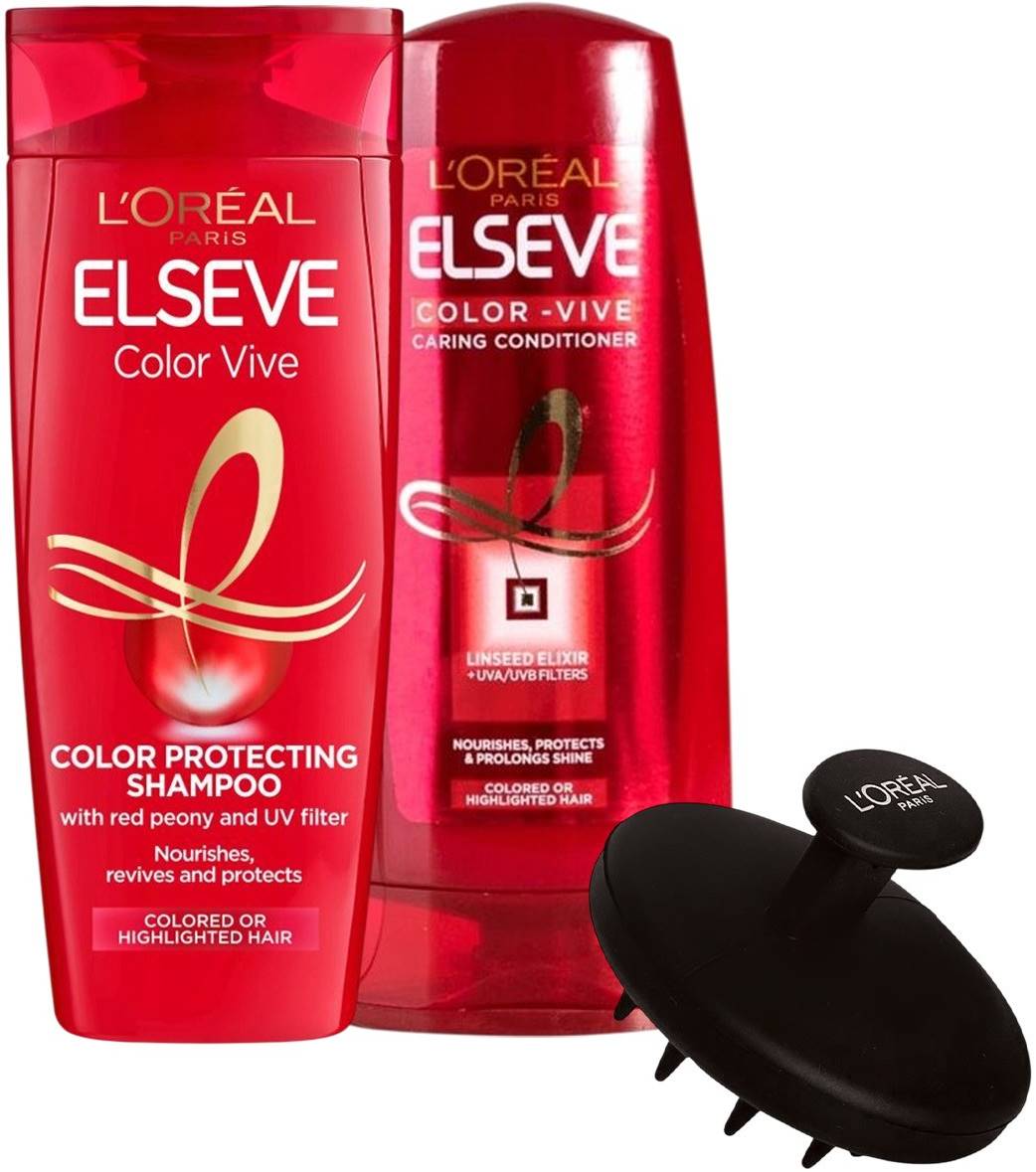 L'Oréal Elseve Set Color Vive - Șampon și balsam pentru păr vopsit, 250 + 200 ml