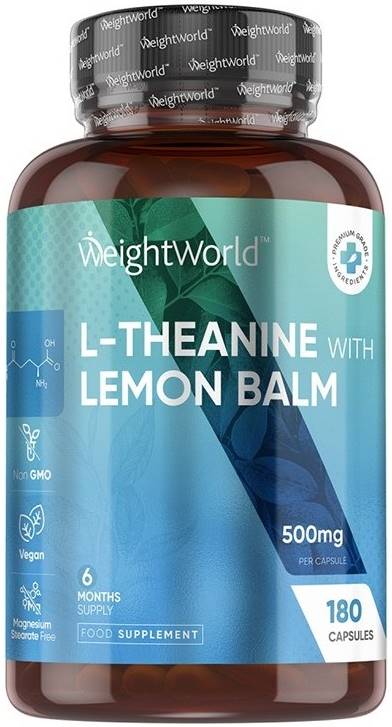 L-Theanine with Lemon Balm, 500 mg, 180 capsule, Weight World