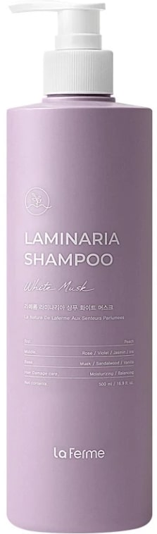 Laferme Laminaria Șampon pentru păr uscat White Musk, 500 ml