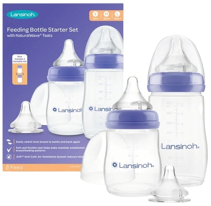 Set biberoane Lansinoh – cu tetină NaturalWave