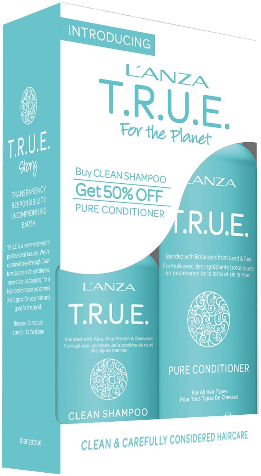 Lanza T.R.U.E. Set - Șampon și balsam pudră, 56 g + 236 ml